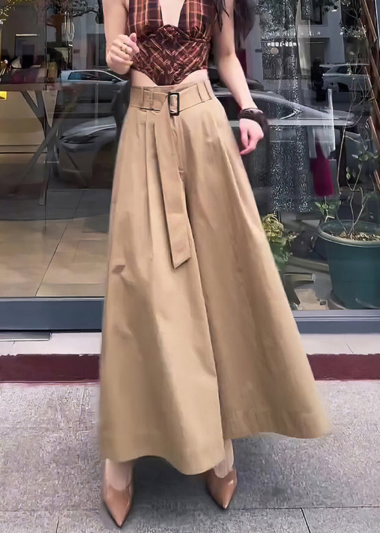 Design Khaki Pants Cotton High Original Fall Skirt Waist Solid