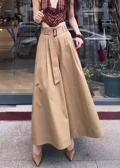 Design Khaki Pants Cotton High Original Fall Skirt Waist Solid
