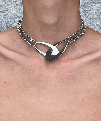 Metal Necklace Original Chain Design Asymmetrical