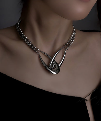 Metal Necklace Original Chain Design Asymmetrical