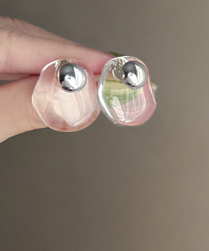 Original Nude Earrings Alloy Stud Design Crystal