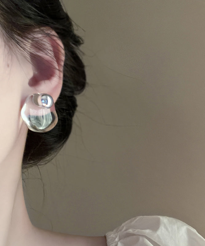 Original Nude Earrings Alloy Stud Design Crystal