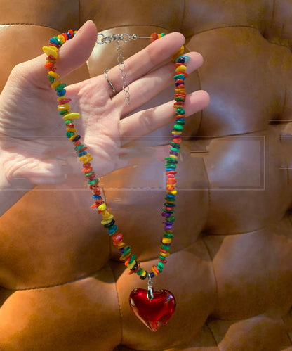 Rainbow Necklace Original Alloy Love Design Pendant