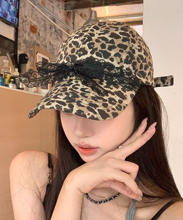Bow Leopard Baseball Original Hat Cap Lace Print