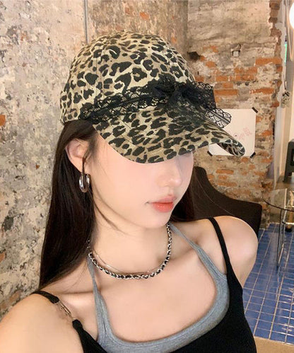 Lace Leopard Bow Print Hat Baseball Original Cap