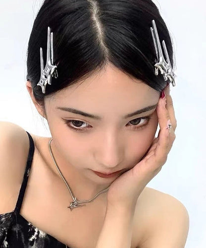 Zircon Star Hairpin Silk Alloy Metal Original