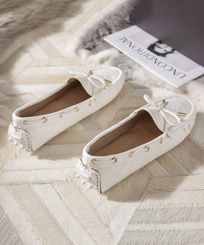 Loafers Faux Comfortable Leather Splicing Pink Penny