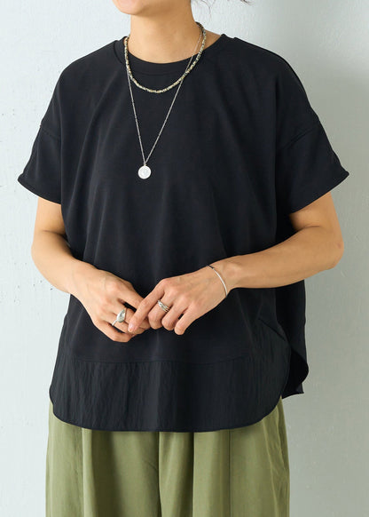 Cotton Oversized Plus Size Black Tanks Patchwork Summer