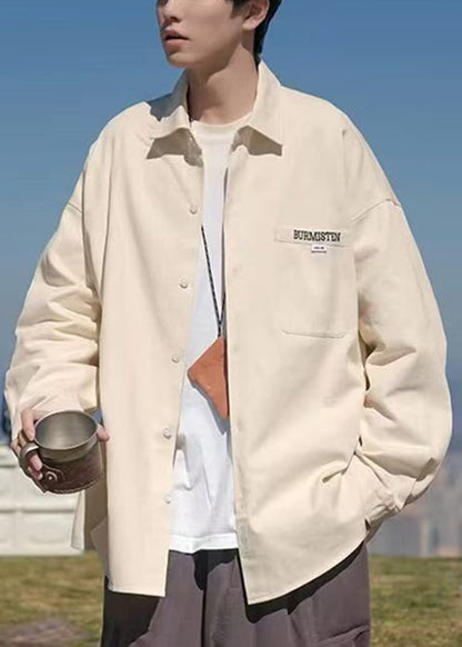 Thin Pockets Coats Cotton Plus Size Collar Pan Black Peter Mens