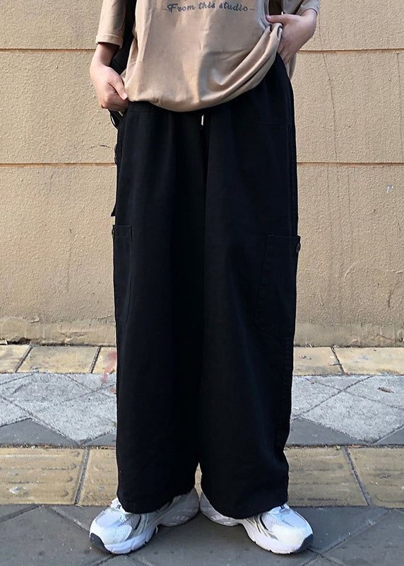 Summer Pockets Pants Size Men Plus Khaki Solid Cotton