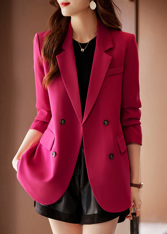 Plus Size Rose Notched Back Side Open Cotton Jackets Spring YJ020