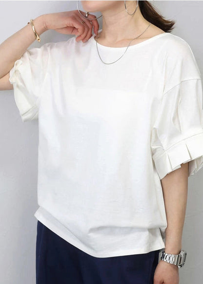 Size Oversized Tanks Cotton White Plus Summer