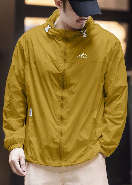 Ice Coat Size Thin Hooded Mens Silk 50+ UPF Pockets Plus Yellow