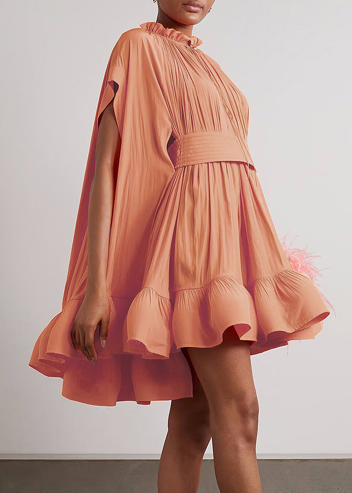 Lace Size Mini Up Summer Ruffled Yellow Plus Dress