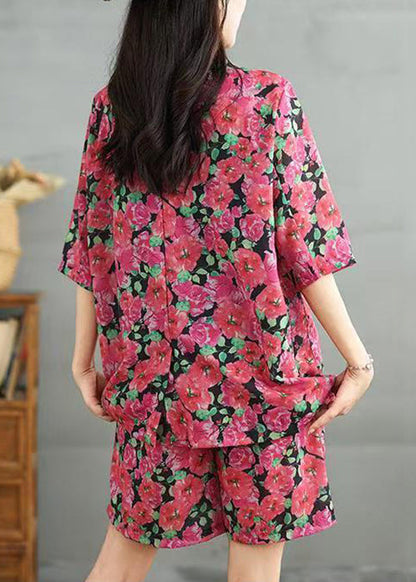 Spring Waist Cotton Pan Red Set Two Elastic Piece Peter Collar