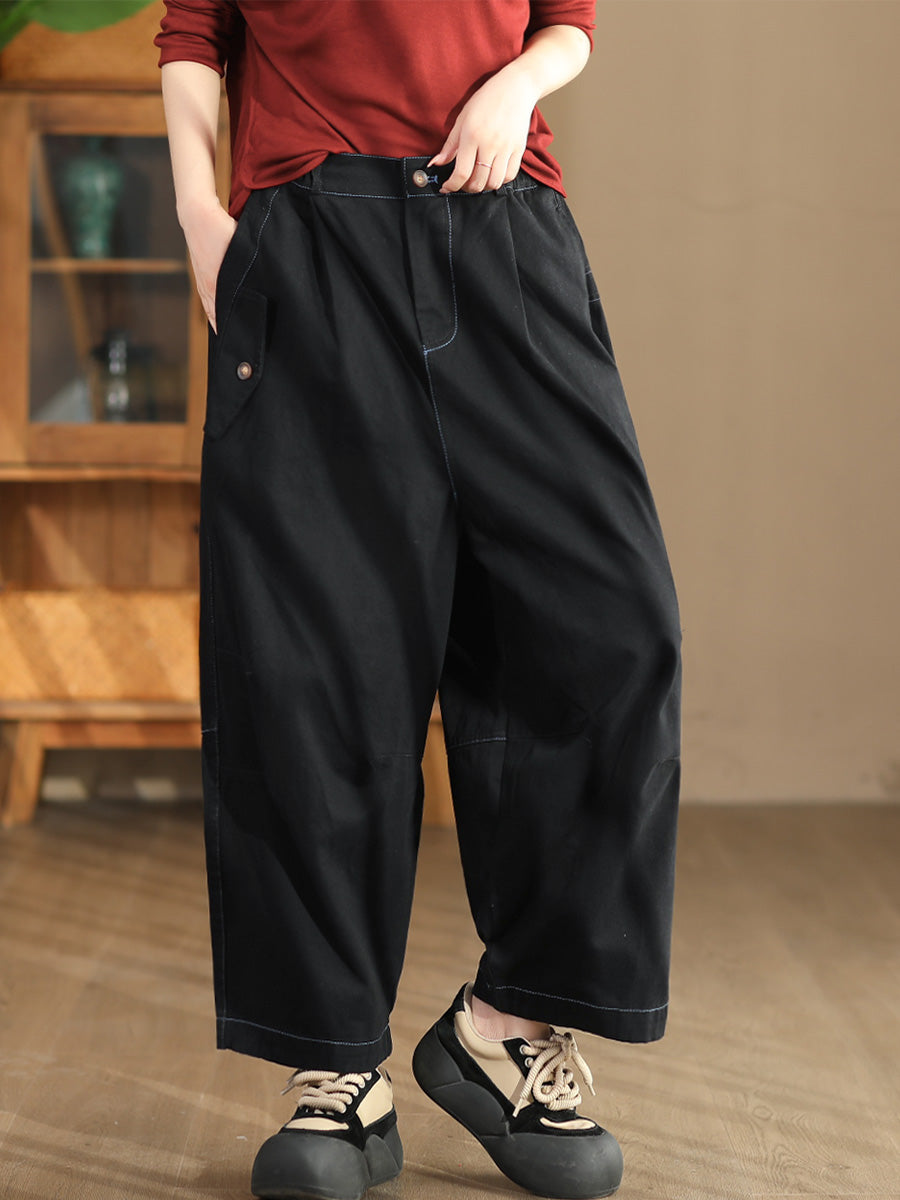 Women  Autumn Commute Solid Loose Harem Pants AT1070