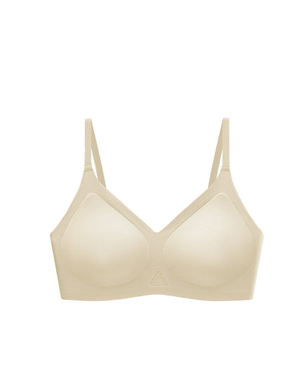Cup Pure Artsy Fixed Color Satin Bra Women