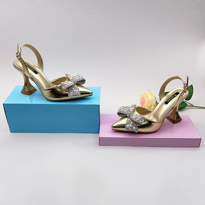 Toe Heels with Satin Floral Pink Pointed Women's