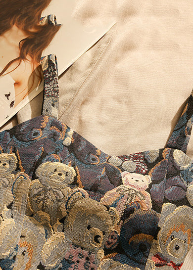 Sexy Bear Jacquard Strapless Top Spring YK027