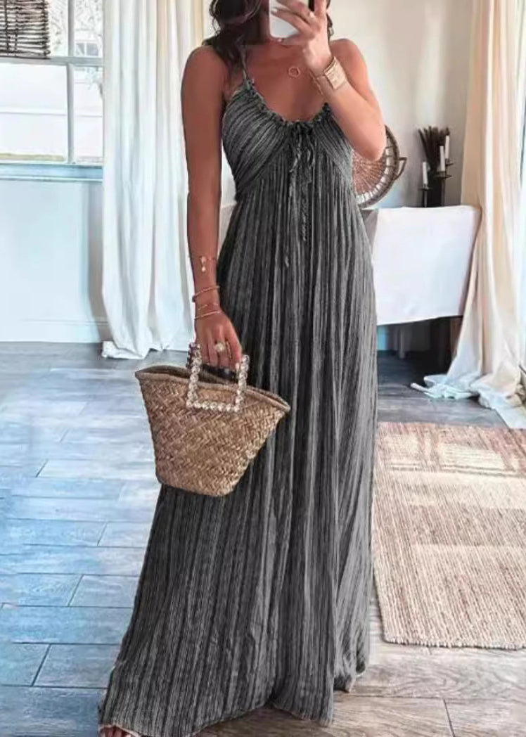Up Ruffled Light Sexy Lace Spaghetti Grey Cotton Strap Dress