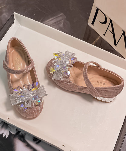 Crystal Stylish Silver Faux Princess Strap Girls Leather Buckle