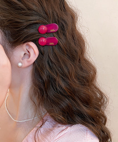 Green Acrylic Alloy Ball Simple Hairpin