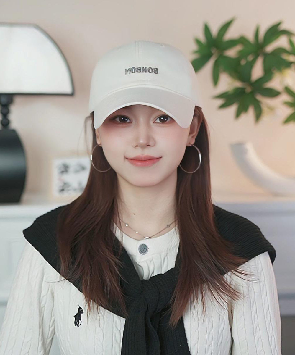 Simple Letter Embroidered Baseball Pink Cap Hat