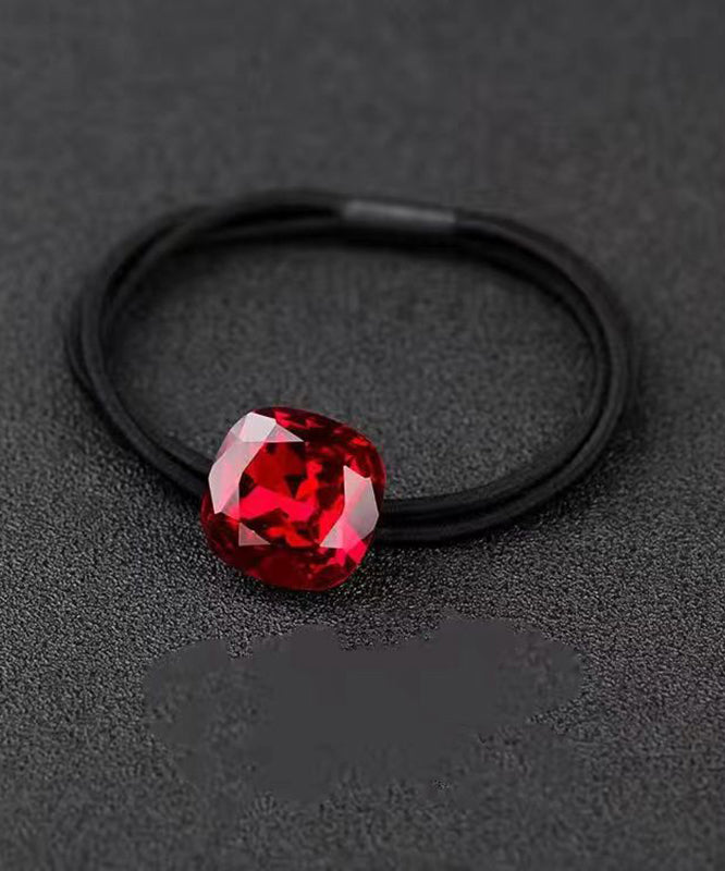 Red Hand Hair Crystal Woven Zircon Tie Simple