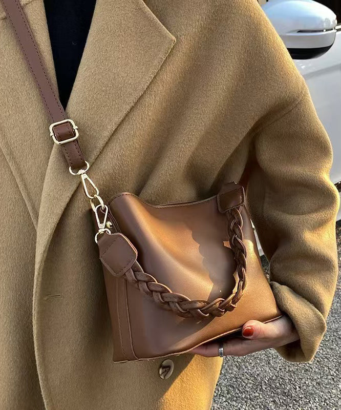 Messenger Faux Durable Solid Simple Bag Leather