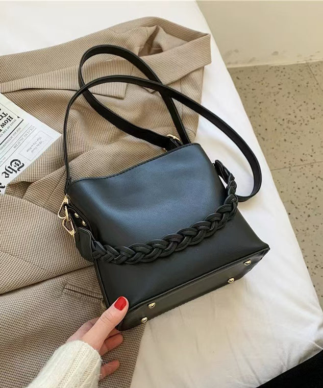 Messenger Faux Durable Solid Simple Bag Leather