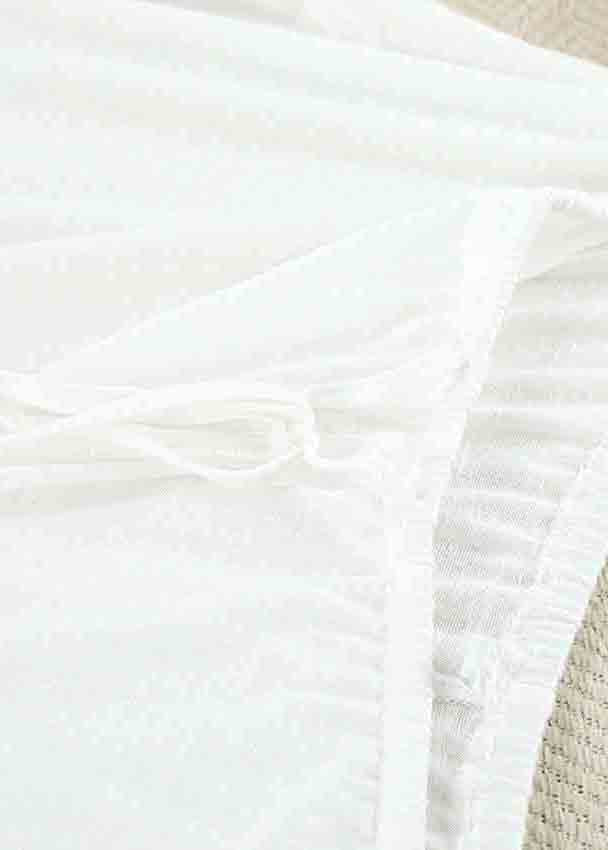 White Pajamas Cotton Set Two Summer Simple Oversized Pieces