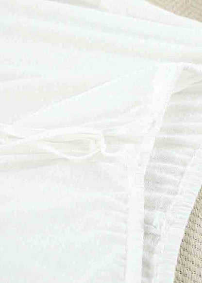 White Pajamas Cotton Set Two Summer Simple Oversized Pieces