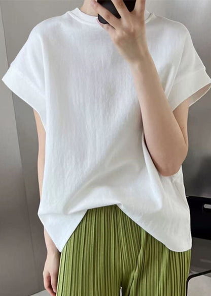 White Tank Summer Oversized Cotton Simple