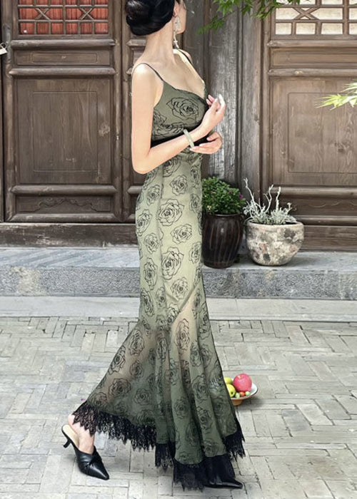 Fit Strap Lace Blackish Spaghetti Neck Green V Patchwork Slim