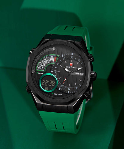 Rubber Silicone Black Quartz Movement Watches Waterproof Style