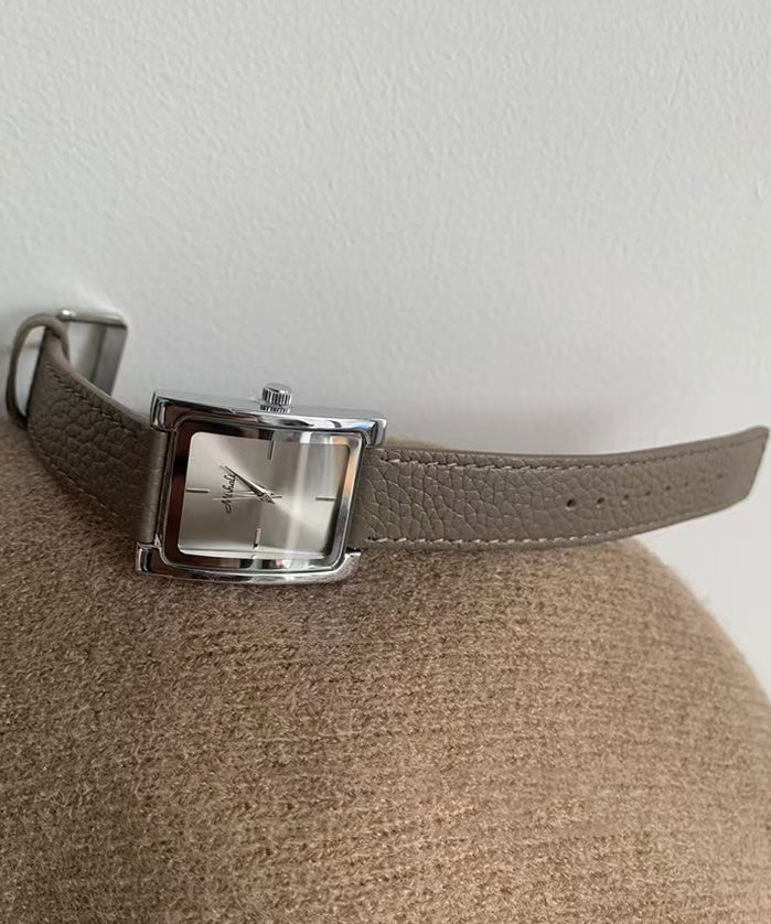 Leather Style Watches Movement Quartz Gold Alloy