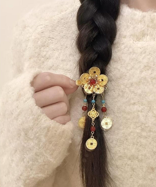 Copper Tassel Overgild Sterling Style Coin Turquoise Gold Silver