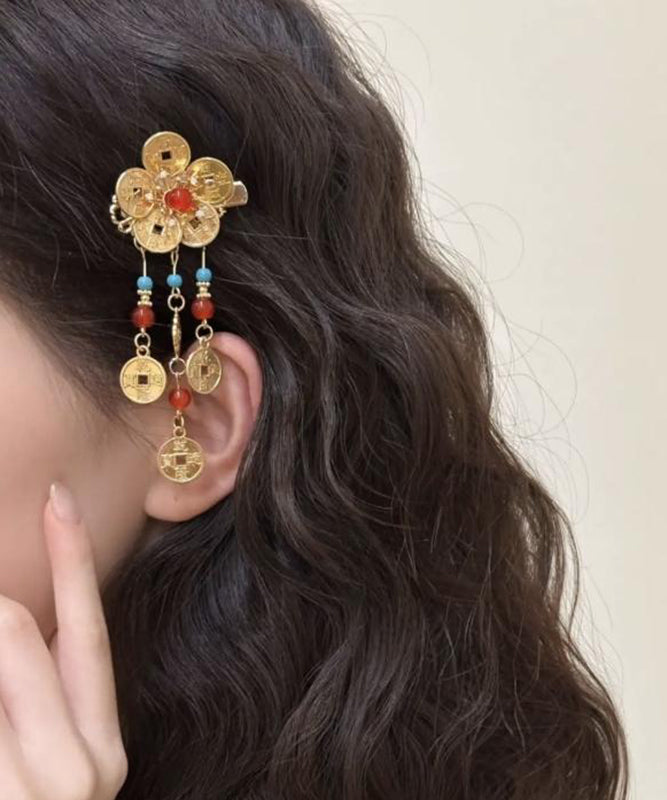 Copper Tassel Overgild Sterling Style Coin Turquoise Gold Silver