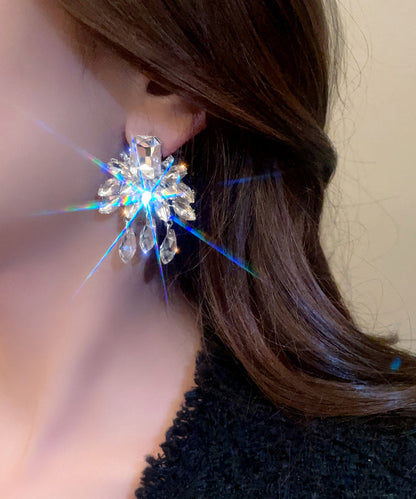 Alloy Tassel Earrings Style Nude Crystal Drop