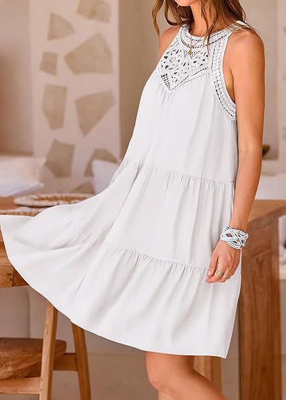 Summer Dresses Style Mini Shoulder White Cold Cotton