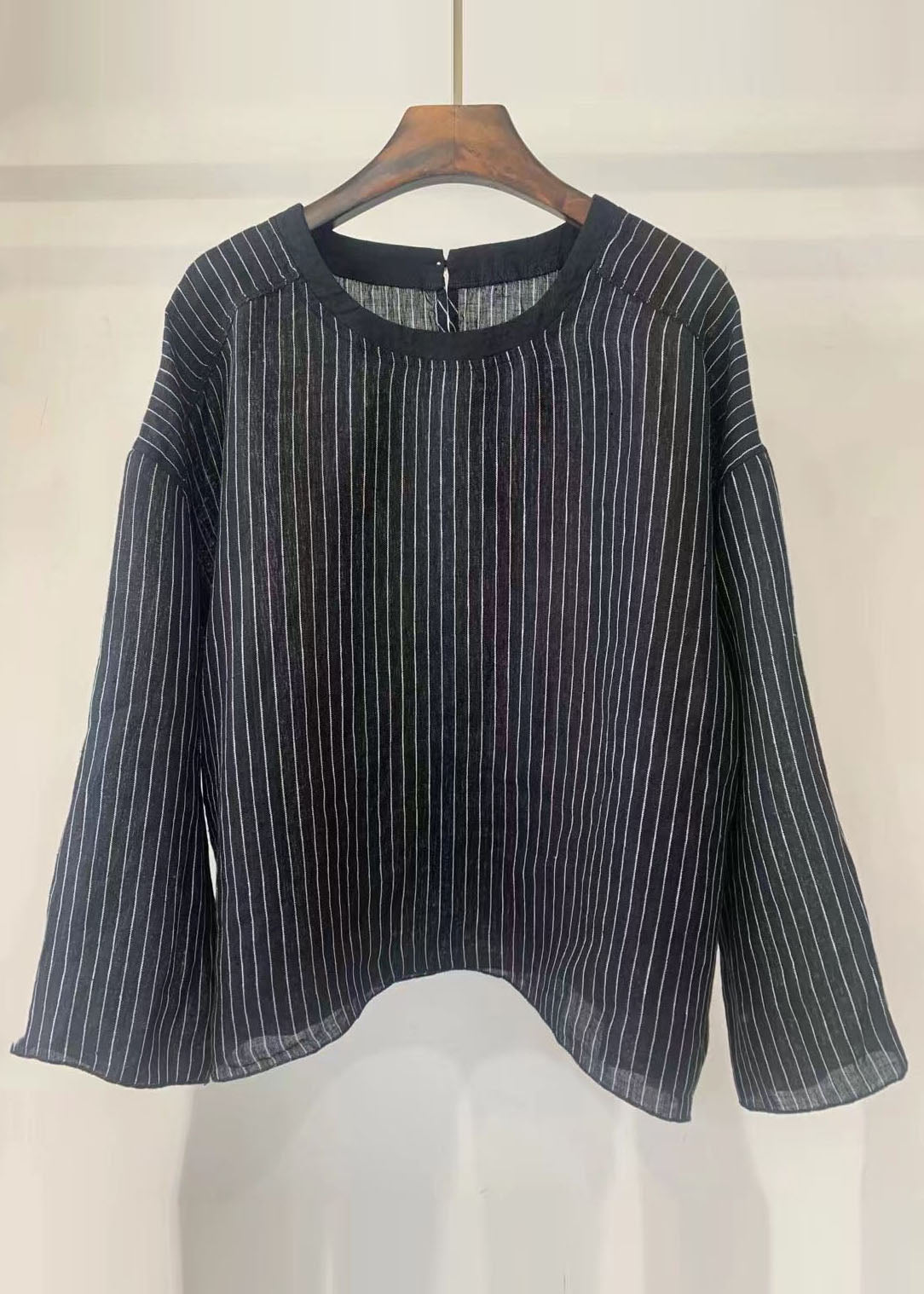 Cotton Blouse Tops Style Oversized Dot Fall White