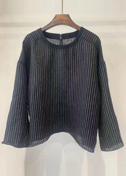 Cotton Blouse Tops Style Oversized Dot Fall White