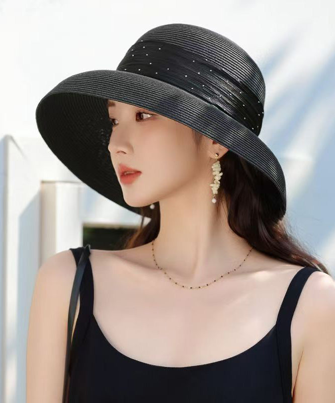 Floppy Straw Beige Woven Hat Stylish Breathable Sun