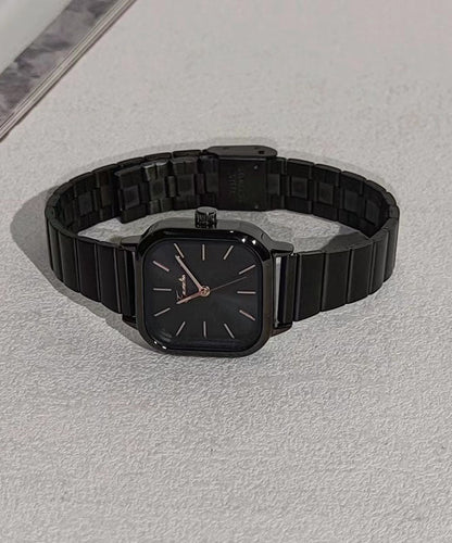 Stylish Blue Square Stainless Watches Steel Waterproof