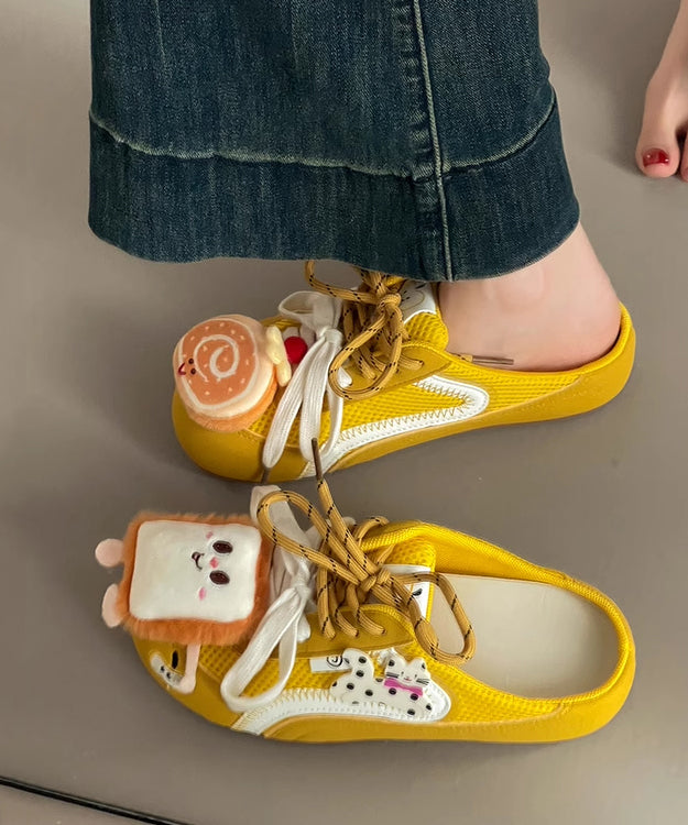 Sandals Breathable Lace Red Slide Stylish Mesh Up Cute