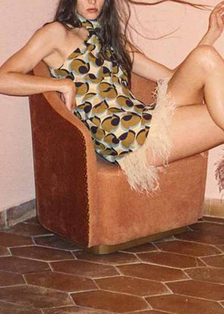 Tassel Mid Patchwork Stylish Dress Print Geometric Cotton