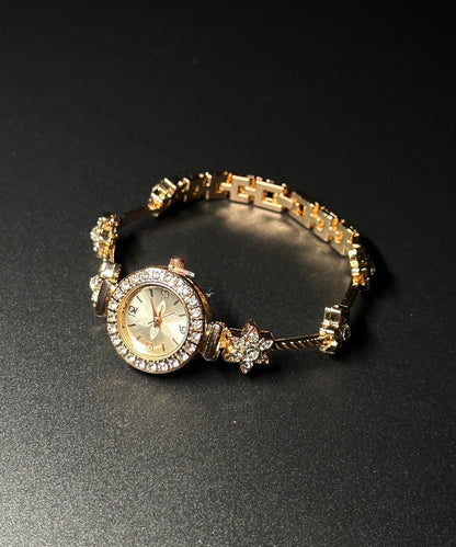 Watches Floral Glass Organic Gold Alloy Stylish Zircon