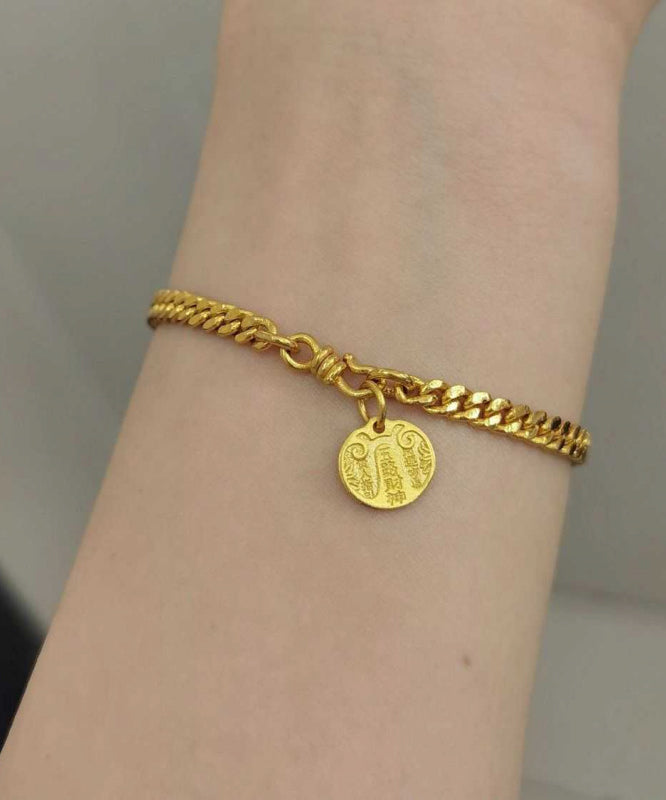 Charm Sterling Stylish Gold Silver Bracelet Overgild