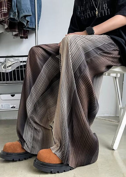 Color Pants Spring Men Oversized Stylish Gradient Draping Print