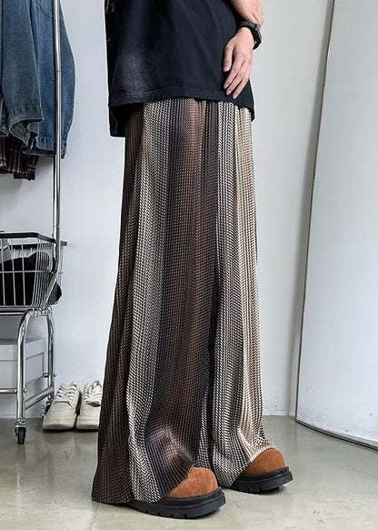 Color Pants Spring Men Oversized Stylish Gradient Draping Print